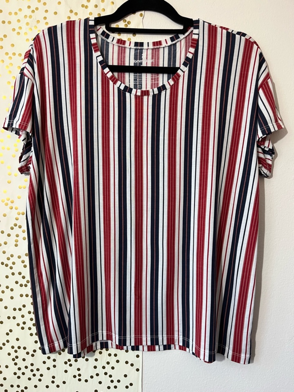 Tommy John Striped Modal Short-Sleeve Lounge Tee size Medium
